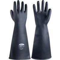 Chemprotec SC104/09 Black Rubber Gloves - 44cm Size 9