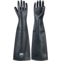 Chemprotec SC108/10 Black Rubber Gloves - 60cm Size 10