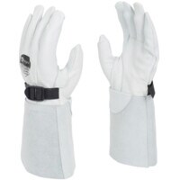 RE-Pro Electricians with Buckle White Leather Gloves - Size 10