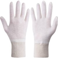 CK21KW Stockinette Medium Weight White Gloves - Size M