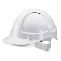 Economy Vented -S/helmet -White Plastic Harness