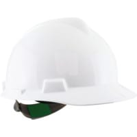 GV111 V-Gard Safety Helmet, PushKey Sliding Suspension, White