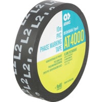 AT4000 L2 Black 15mm x 10m Phase Marking Tape