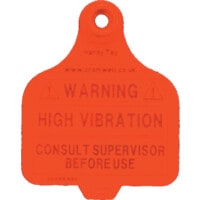 Hand Arm Warning Vibration Tags Red Front