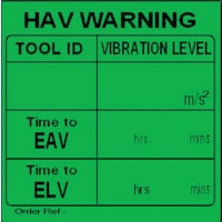 HAV Self-write EAV & ELV Adhesive Labels 51MMX27MM Green