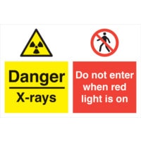 MU28S X-rays Vinyl Danger Sign - 300 x 200mm