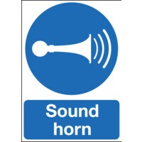 Sound Horn Rigid PVC Sign - 210 x 297mm