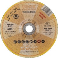 180 X 6 X 22MM A30 S Reinforce Grinding Discs for Metal - Type 27 Depressed Centre (DPC)