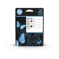 HP 912 Cyan Magenta Yellow Black Standard Capacity Ink Cartridge Combo 4 pack for HP OfficeJet Pro 8010/8020 series - 6ZC74AE