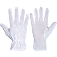 A080 Microdot Terry Cotton Glove White Size 8/M