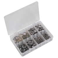 O-clip Single Ear Assortment 160PC Stainless Steel