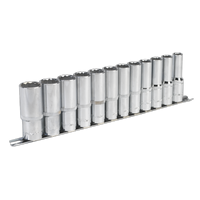 Socket Set12 Piece 1/2" Square Drive 12PT Deep WallDrive Metric
