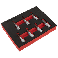 Hex Socket Bit Set7 Piece 3/8" Square Drive - Imperial