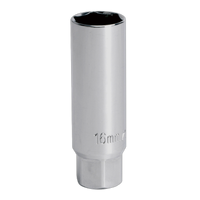Spark Plug Socket 16mm 3/8" Square Drive Thin Wall