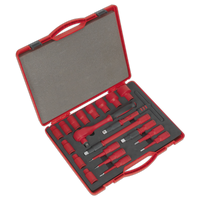 Insulated Socket Set20 Piece 1/2" Square Drive 6PT WallDrive VDE Approved