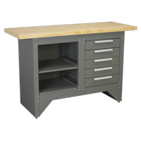Workbench with 5 Drawers Ball Bearing Slides Heavy Duty