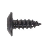Self Tapping Screw 3.5 X 10MM Flanged Head Black Pozi BS 4174 Pack of 100
