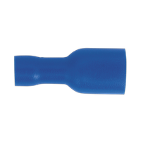 Fully Insulated Terminal 6.3mm Female Blue, Pack of 100