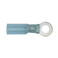 Heat Shrink Ring Terminal 6.4mm Blue, Pack of 25