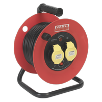 Cable Reel 25m 2 x 110V 1.5mm Heavy Duty Thermal Trip