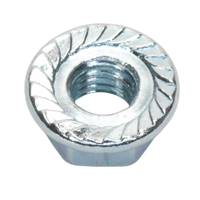 Flange Nut Serrated M8 Zinc DIN 6923 Pack of 100