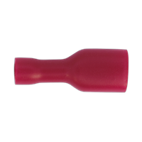 Fully Insulated Terminal 6.3mm Female Red, Pack of 100