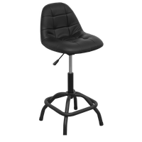 Workshop Stool Pneumatic with Adjustable Height Swivel Seat & Back Rest