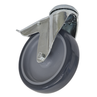Castor Wheel Bolt Hole Swivel with Total Lock 100mm