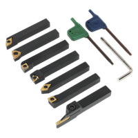 Indexble 10mm Lathe Turning Tool Set 7 Piece