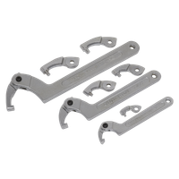 Adjustable C Spanner - Hook & Pin Wrench Set 11 Piece