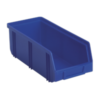 Plastic Storage Bin Deep 105 x 240 x 85mm - Blue, Pack of 28