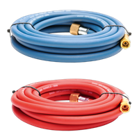 Hose Set 8mm Oxygen/Acetylene 38" x 3/8" Fitted 5MT Length