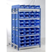 Double Initial Bay with 80 X TC4 Blue Bins - 10 Shelves