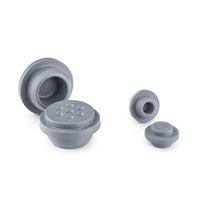 DURAN Rubber Stopper for GL 25 laboratory bottles straight plug Grey Bromobutyl PK10