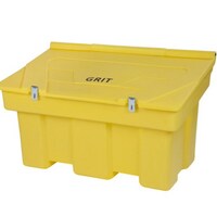 Grit/Salt Storage Bin 400kg Capacity Yellow - comes with Hasp for Lockable Option, Stackable