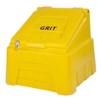 Grit/Salt Storage Bin 250kg Capacity Yellow - Premium Grit Bin