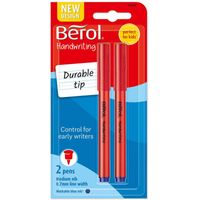 Berol Handwriting Pen 0.6mm Line Blue (Pack 2)