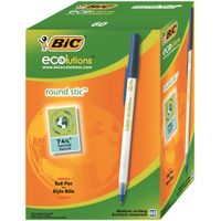 Bic Ecolutions Round Stic Ballpoint Pen Recycled 1mm Tip 0.32mm Line Blue (Pack 60)