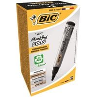 Bic Marking 2000 Permanent Marker Bullet Tip 1.7mm Line Black (Pack 12)