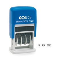 Colop S120 Self Inking Mini Date Stamp Black Ink