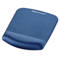 Fellowes PlushTouch Mouse Pad Wrist Rest Blue 9287302