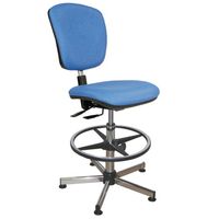 Blue M1 vinyl chrome chair glides async b.rest