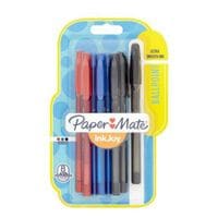 Paper Mate InkJoy 100 Ballpoint Pen 1.0mm Tip 0.7mm Line Black/Blue/Red (Pack 8)