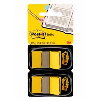 Post-It Index Dispenser Dual Pack Repositionable 25x43mm 2x50 Tabs Yellow (Pack 100) 680-Y2EU