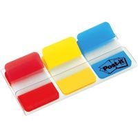 Post-it Index Flags Strong Repositionable 25x38mm 3x22 Tabs Red Yellow Blue (Pack 66) 686-RYB
