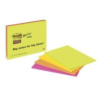 Super Sticky Notes 200x149mm 45 Sheets Neon Colours (Pack 4) 6845-SSP