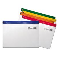 Snopake Zippa Bag S Polypropylene A4 180 Micron Classic Assorted Colours (Pack 25)