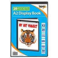 Tiger A2 Presentation Display Book 20 Pocket Black