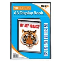 Tiger A3 Presentation Display Book 10 Pocket Black
