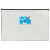 Tiger Zippy Bag Polypropylene A4 180 Micron Clear with Assorted Colour Zips (Pack 12)
